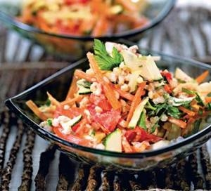 Салат из творога с гречкой, фото, рецепт
