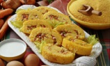 Закусочный рулет из поленты