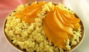 Пшенная каша с персиками, фото, рецепт
