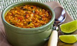 Рагу из чечевицы с овощами и грудинкой