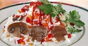 Рис с грибами и овощами, фото, рецепт