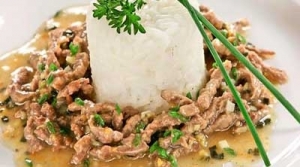 Мясо с имбирем и рисом, фото, рецепт