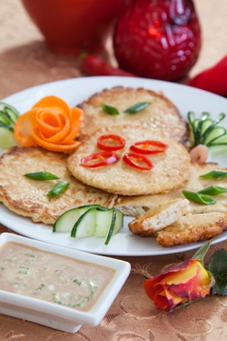 Оладьи с креветками и кукурузой, фото, рецепт