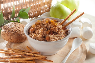 Запеченная овсянка с яблоками и специями, фото, рецепт