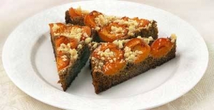 Маковый пирог с абрикосами, фото, рецепт