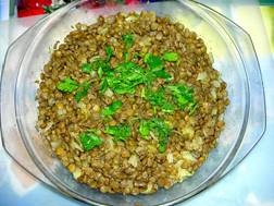 Каша чечевичная с курицей, фото, рецепт