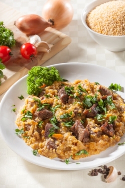 Гороховая каша с мясом, фото, рецепт