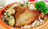 Каша перловая с гусем и грибами