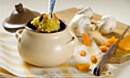 Кукурузная каша с тыквой и грибами