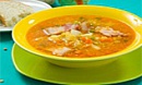 Густой суп из чечевицы с копченой грудкой