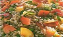 Салат из перловки и нектаринов