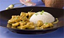 Свинина с бананом и кокосовым рисом