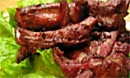Ребрышки свиные в медовой глазури, с гречкой и грибами
