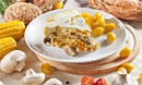 Торт из пшена с грибами